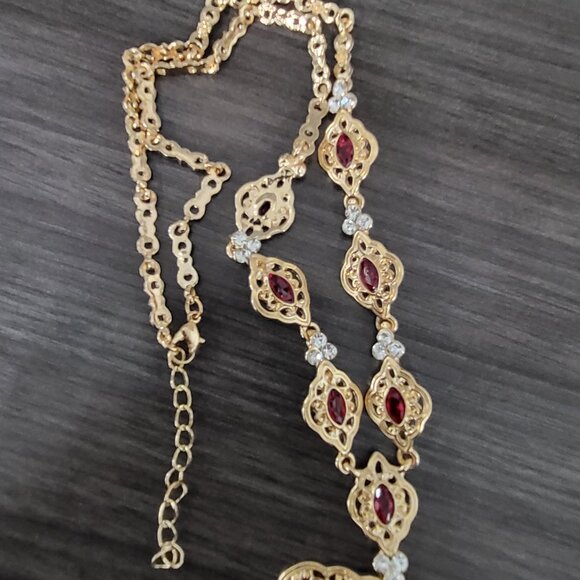 Sunspicems Exquisite Morocco Choker Necklace - Gold Color - Picture 13 of 15